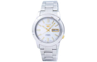 SEIKO 30m Water Resistant Automatic Mechanical Movement Stainless Steel Strap Watch 38mm