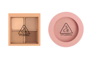 3CE 4 Colors Eye Shadow Blush Makeup Sets Easy to Blend Complexion Brightening Skin Tone