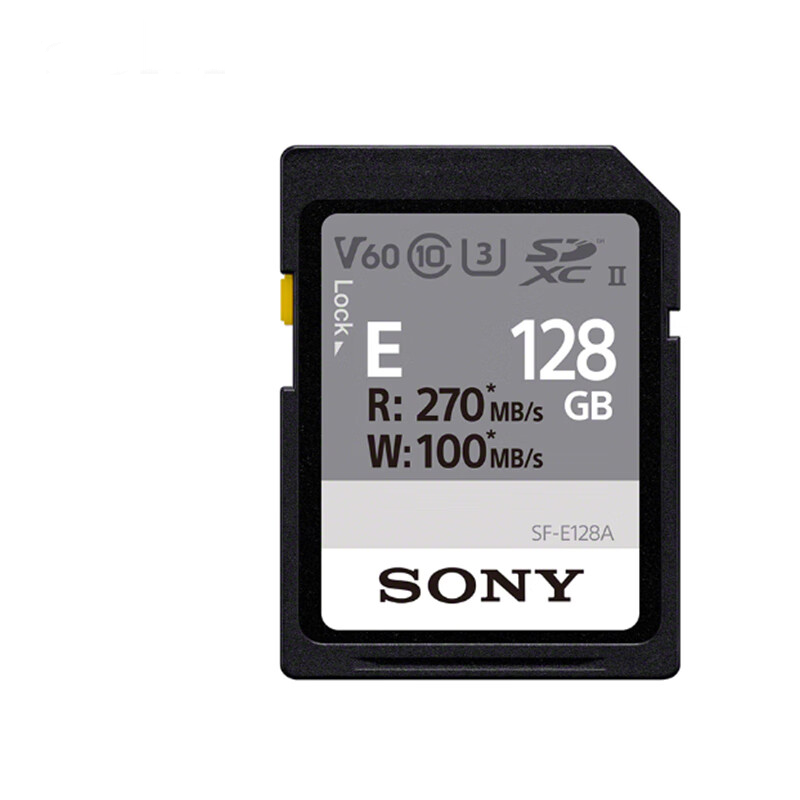 SONY SONY 128GB Camera SD Card SF E 128A E Collection U3 V60 Read Speed 270MB/s IP57 Protective Rating Memory Cards