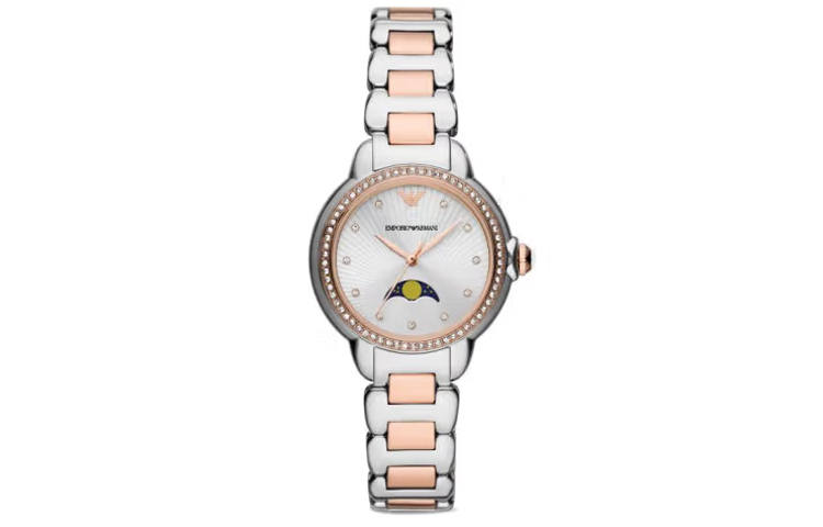 EMPORIO ARMANI Wrist Watches Quartz Movement Stainless Steel Strap 32mm White Dial Women's Watch