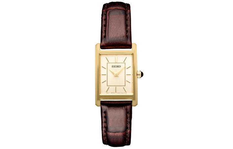 SEIKO Essentials 30m Water Resistant Quartz Movement Leather Strap Watch Women's Watch