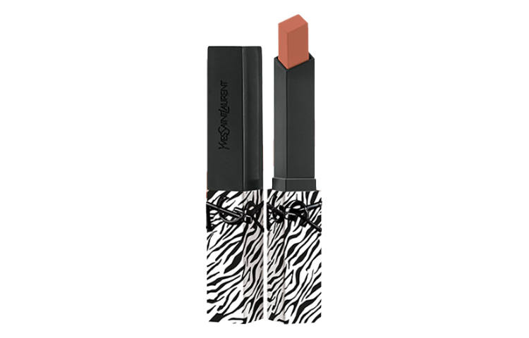 SAINT LAURENT Glow In The Dark Zebra Limited Edition Small Black Stripes Lipstick, Slim Tube Lip Balm Matte
