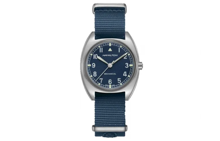 HAMILTON Khaki Aviation Collection Mechanical Movement 100m Waterproof Men's Watches Watch 36*33mm Blue Dial