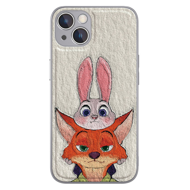 Disney ABS+PC Material Zootopia 2 Couple Magnetic Wireless Charging Tempered Glass Lens Protection Phone Cases
