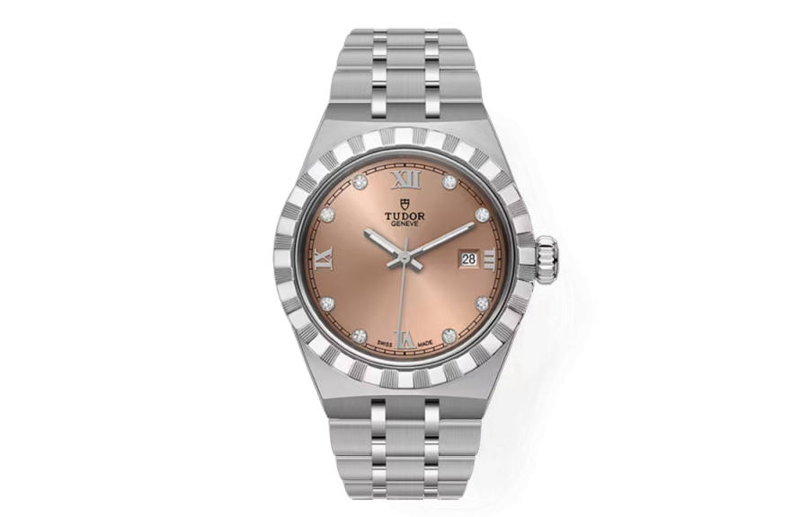 TUDOR Royal Collection Automatic Mechanical Movement 100m Waterproof Women's Watch 28mm Pink Watch Dial