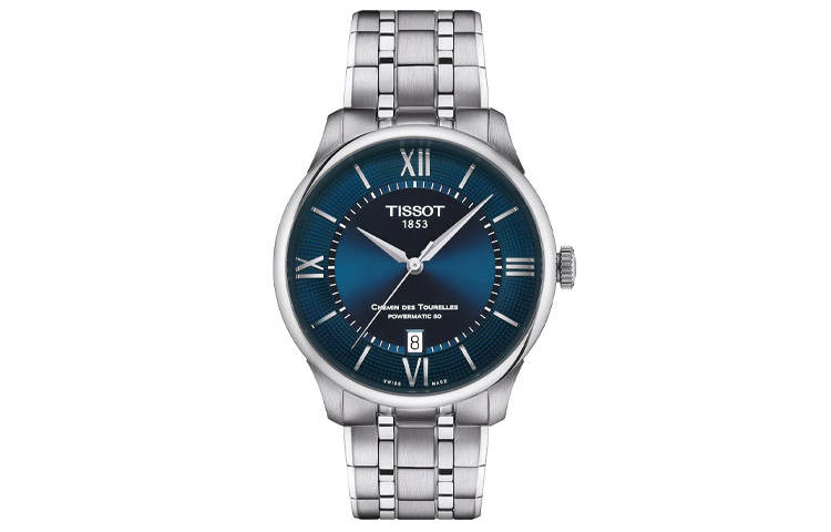 TISSOT Automatic Mechanical Movement 50m Waterproof Men's Watches Watch 39mm Blue Dial Stainless Steel Watchband