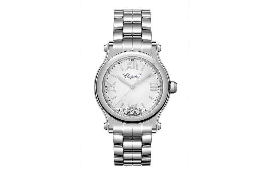 CHOPARD HAPPY SPORT Quartz Movement Women's Watch 30mm Silver Dial Stainless Steel Case
