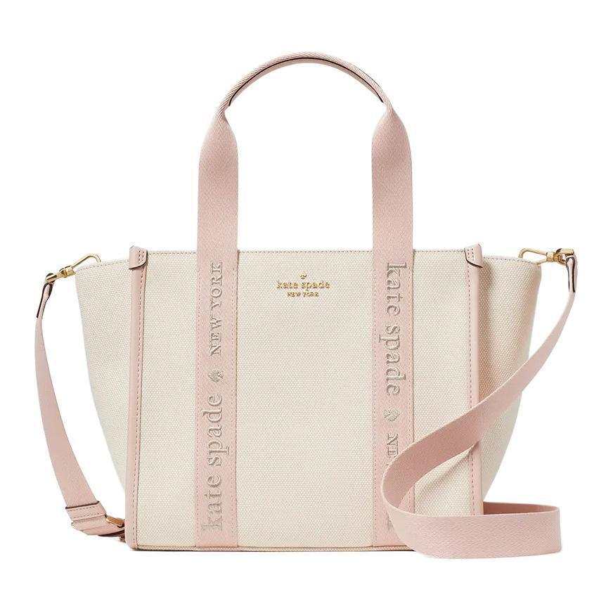 Kate Spade Canvas One Shoulder Crossbody Tote Bag, Shopping Bag, Handbag Small Women's Smoky Rose Pink