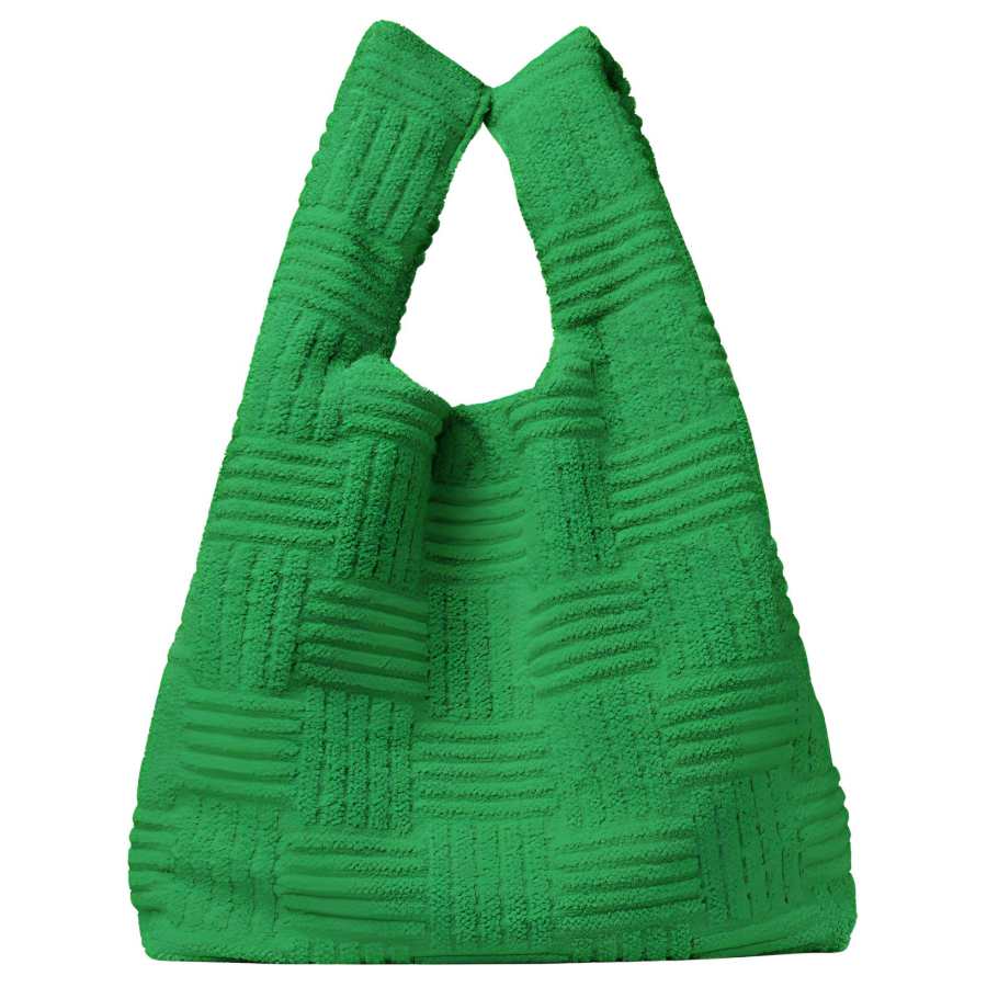 Bottega Veneta Towel Fabric Handbag Unisex Green
