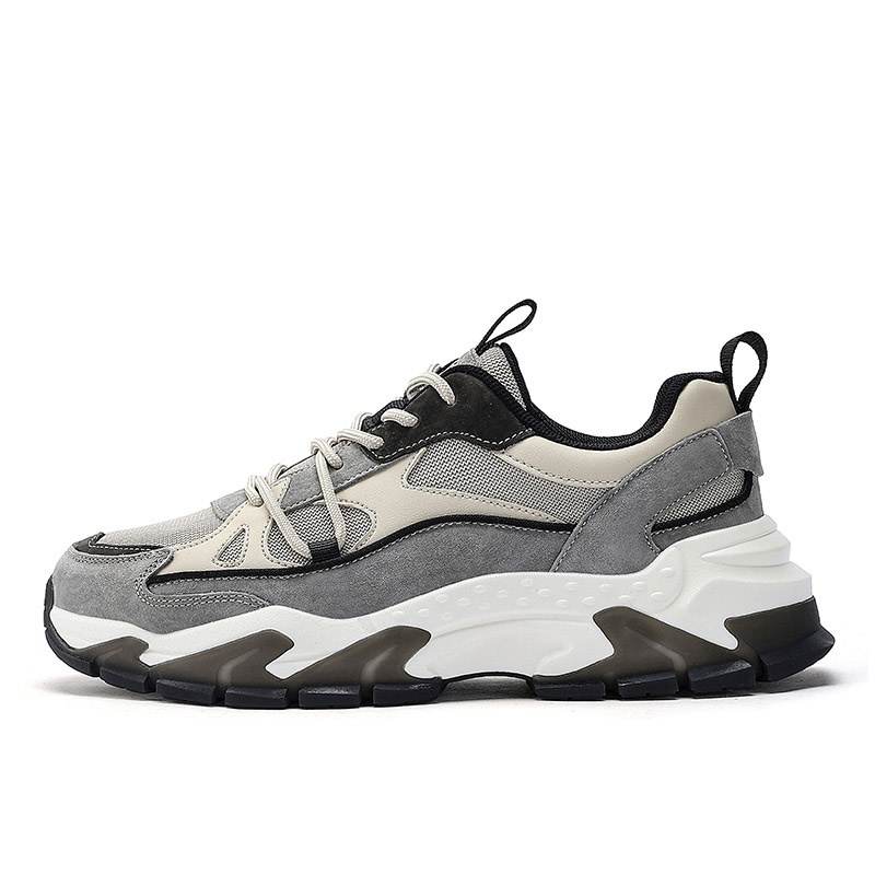 JEEP SPIRIT Black Myth Cushioning Abrasion Resistant Lightweight Slip Resistant Chunky Sneakers Men's Light Sandy