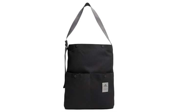 Adidas Adidas Adjustable Strap Cotton Crossbody Bag, Shoulder Bag Unisex Black
