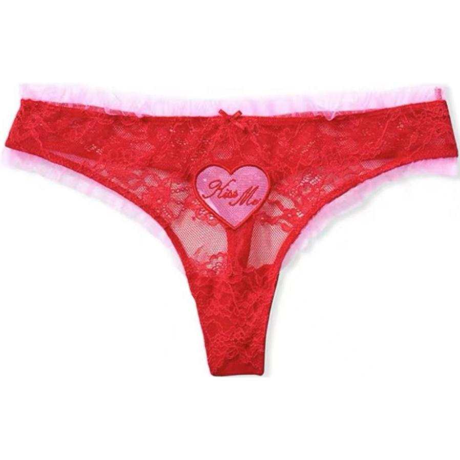 Victoria's Secret Underpants Women's 1 Pack Red Heart