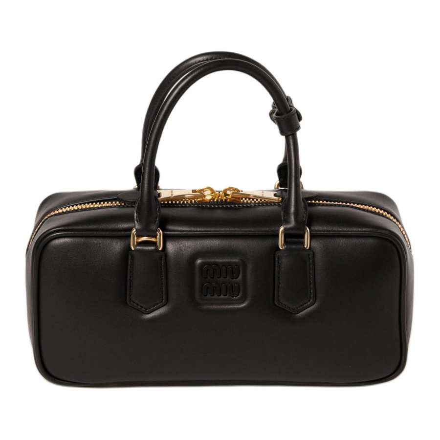 MIU MIU Arcadie Calfskin Handbag Large Women's Black