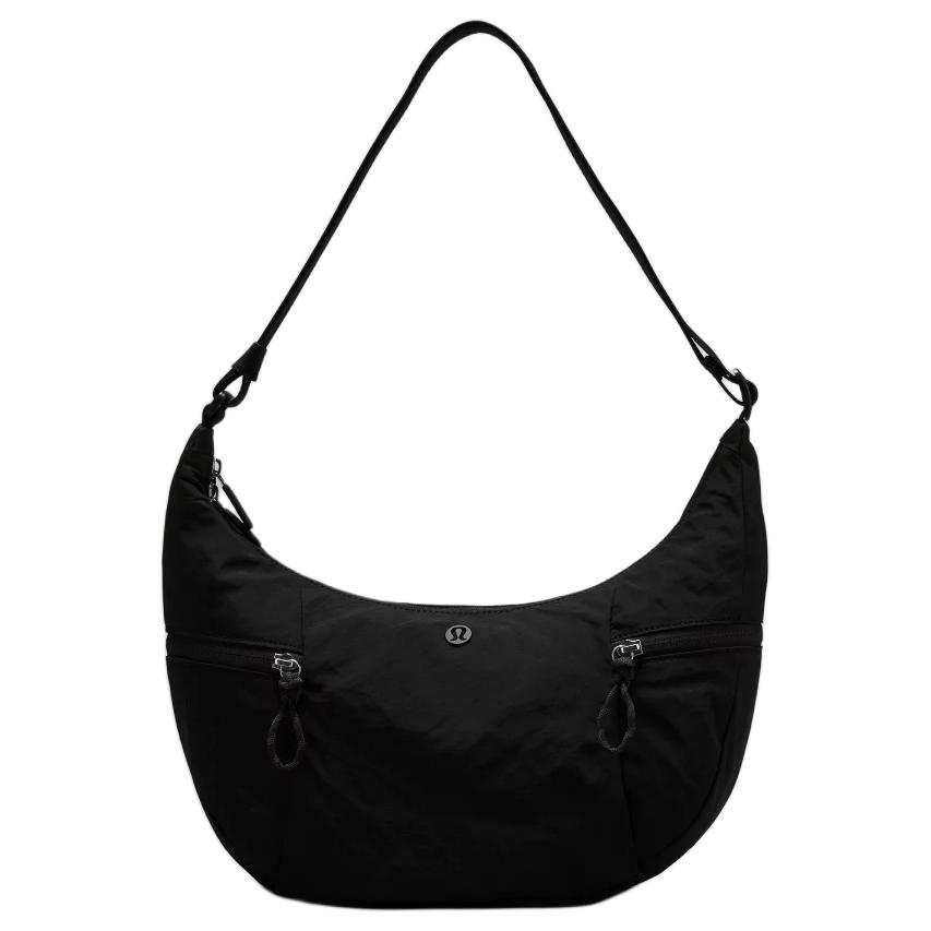 Lululemon Slouchy Recycled Nylon Croissant Bag, Handbag, Shoulder Bag Unisex Black