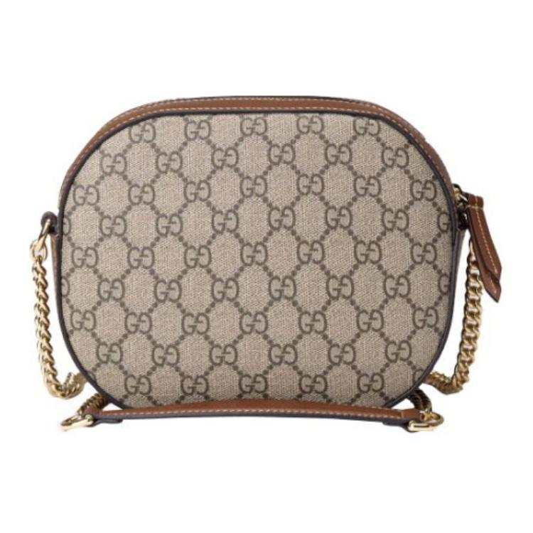 GUCCI Canvas Camera Bag, Shoulder Bag, Crossbody Bag Women's Brown