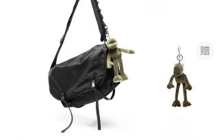 CHAOFANJI Nylon Crossbody Bag, Shoulder Bag Large Unisex Black