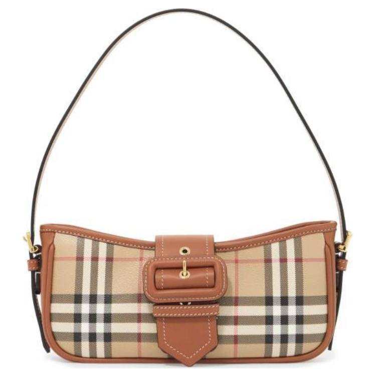 Burberry Calfskin Handbag, Shoulder Bag Women's Brown