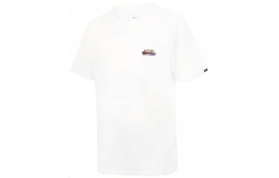 Vans T Shirts Men's White Crew Neck Moderate Straight Fit