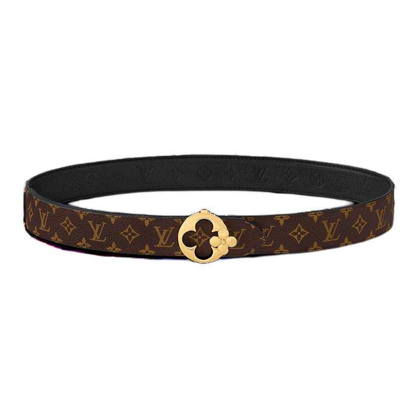 LOUIS VUITTON LOUIS VUITTON Lv Flowergram Round 30mm Reversible Belt