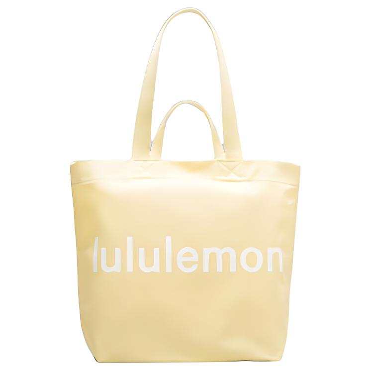 Lululemon Double Handle Cotton Blend Canvas Tote Bag, Shopping Bag, One Shoulder Handbag Regular Unisex
