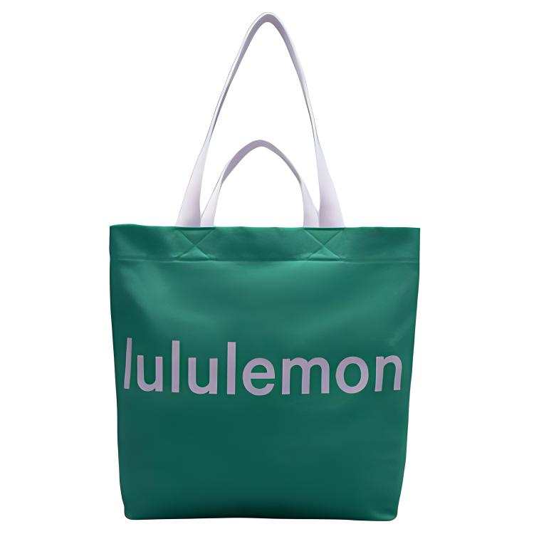 Lululemon Lululemon Double Handle Cotton Blend Canvas One Shoulder Handbag Unisex Cascadia Green Lilac Ether