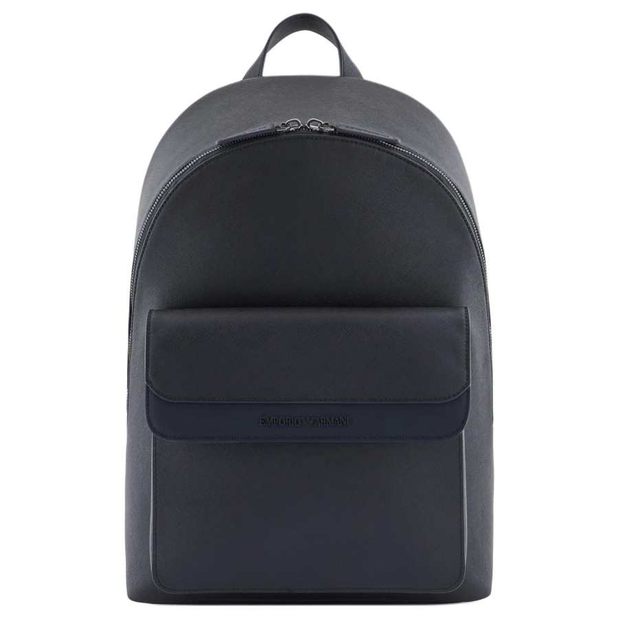 EMPORIO ARMANI Polyurethane Backpack Men's Marine Blue