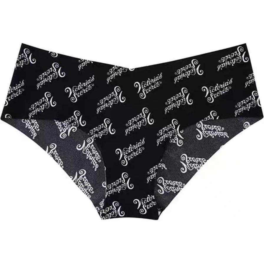 Victoria's Secret Underpants Women's 1 Pack Black Letter Seamless