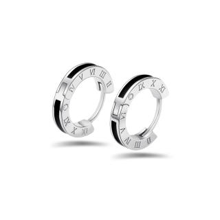 ZSY 925 Sterling Silver Synthetic Cubic Zirconia Stud Earrings Men's Box