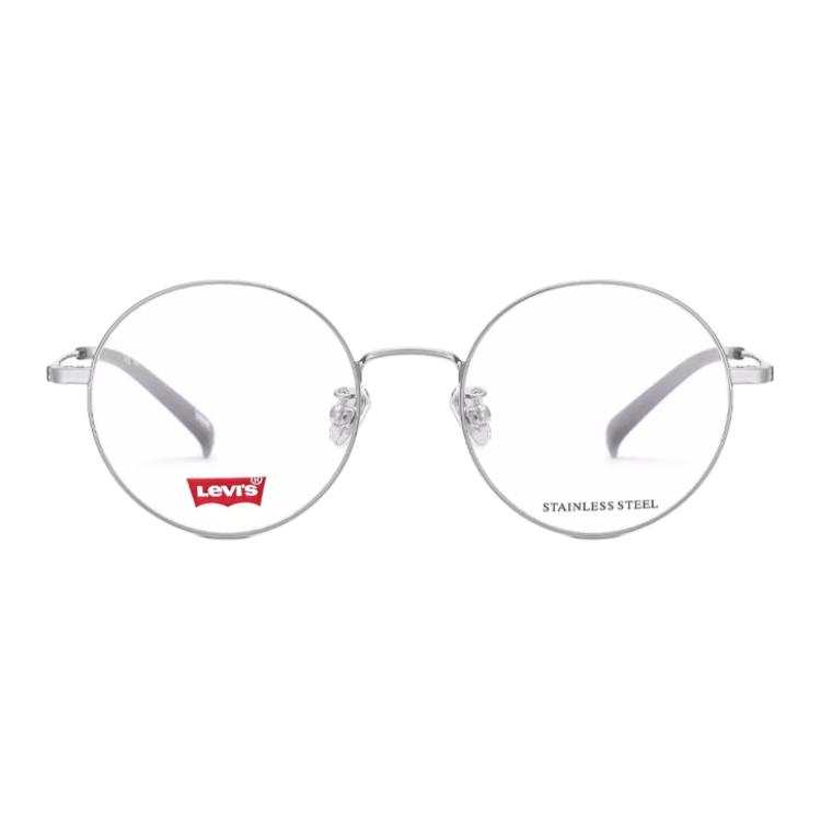 Levis Levis Metal Alloy Round Eyeglass Frames Unisex Silver Gray/Black/Rose Gold