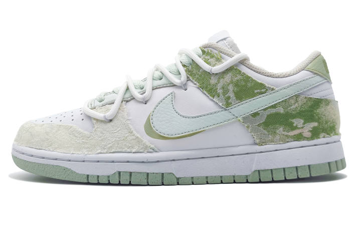 Nike Nike Dunk Skateboard Shoes Unisex Low Top White Green