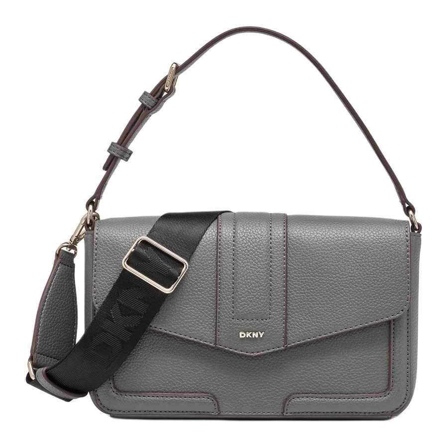 DKNY Recycled Polyester Portable Crossbody Bag, Shoulder Bag Women's Gray