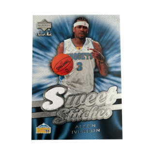 UPPER D.E.C.K 2007 08 Iverson, Denver Nuggets, Sweet Shot Game Worn Jersey Card, Card Condition Pass Sports Cards 1 Pc