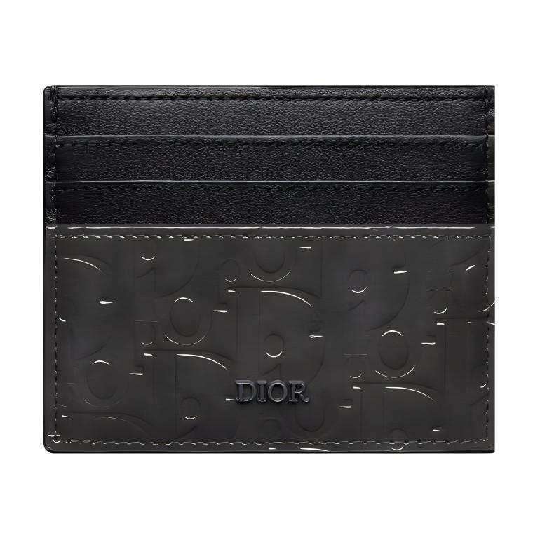 DIOR DIOR Leather Card Holder Men's Black
