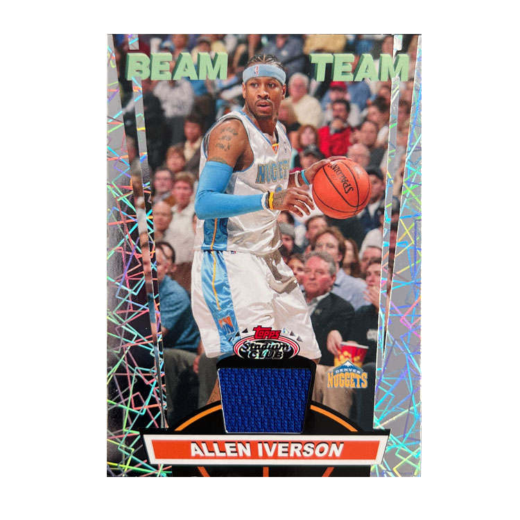 Topps 2007 08 Stadium Club Collection, Iverson, Denver Nuggets, Game Worn, Hologram Card, Jersey Card, Premium Edition