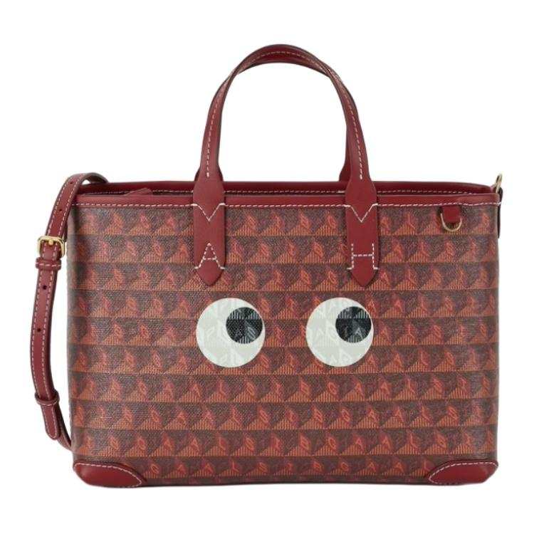 Anya Hindmarch Canvas With PET Tote Bag, Shopping Bag, Shoulder Bag, Handbag Medium Women's Red