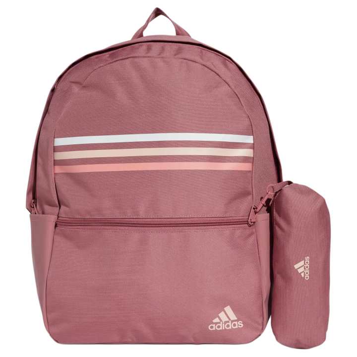 Adidas Adidas Polyester Backpack Regular Unisex Dark Red & Sand Pink