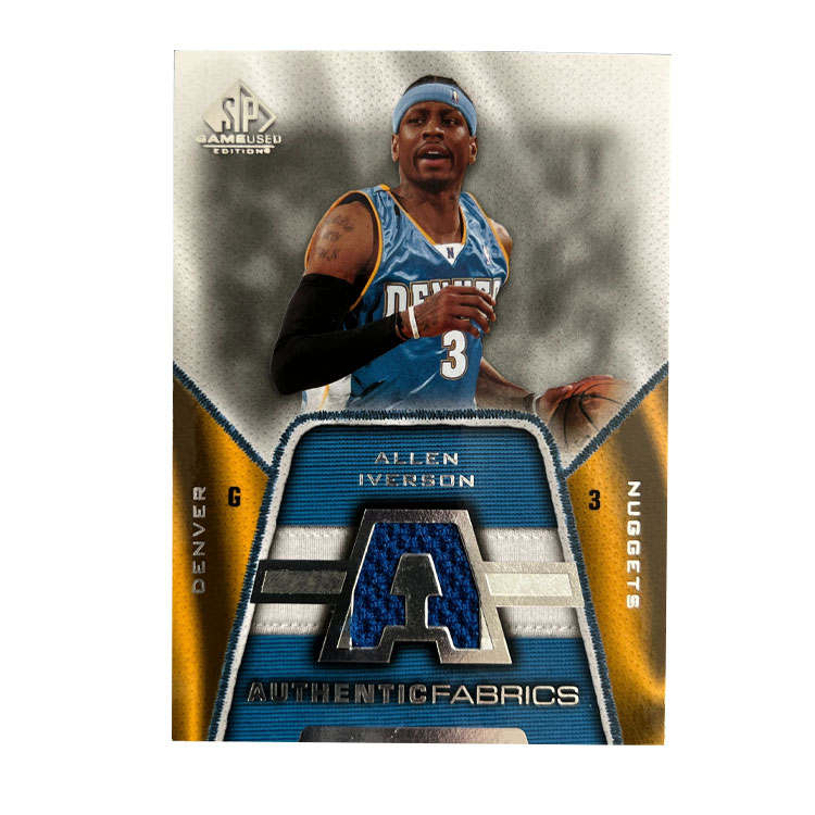 UPPER D.E.C.K UPPER D.E.C.K Iverson 2007 08 Denver Nuggets Game Worn, Autographed Jersey Card Collection Sports Cards 1 Pc