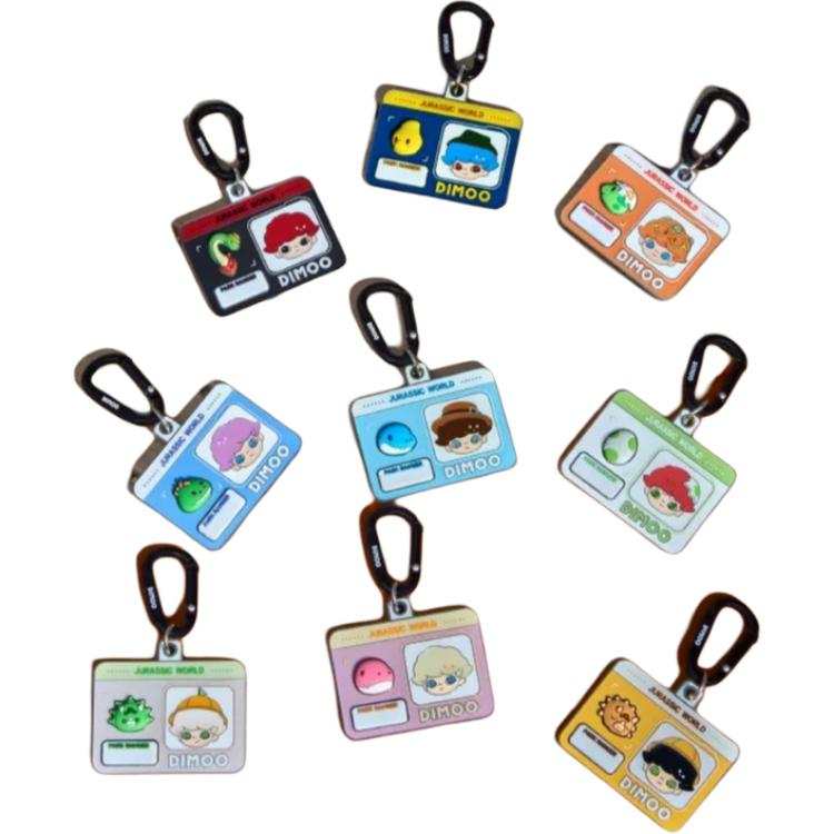 POP MART POP MART Dimoo Jurassic World Collection, Pendant Mystery Boxes Single Mystery Box/Full Box 9 Pcs