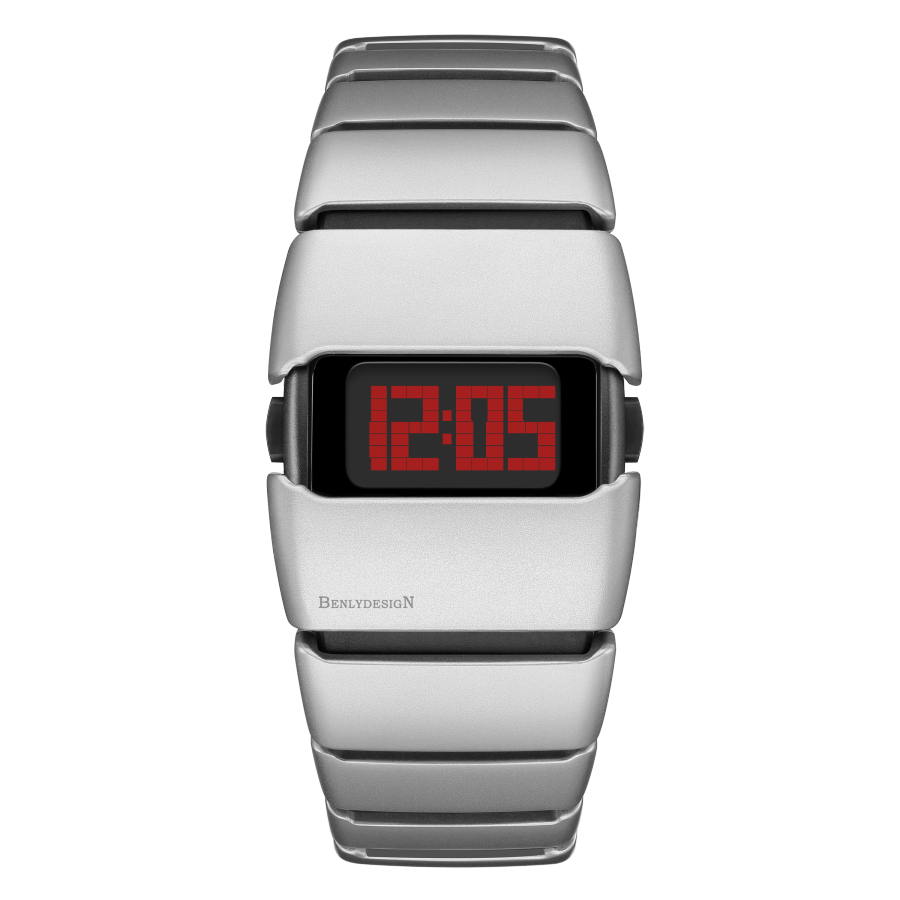 IB BENLYDESIGN Tribute To Millennium Vintage Y2K Watch X60801S3 Electronic Movement Watch Unisex Black Dial
