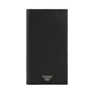 EMPORIO ARMANI Recycled Leather Wallet Large Men's Black