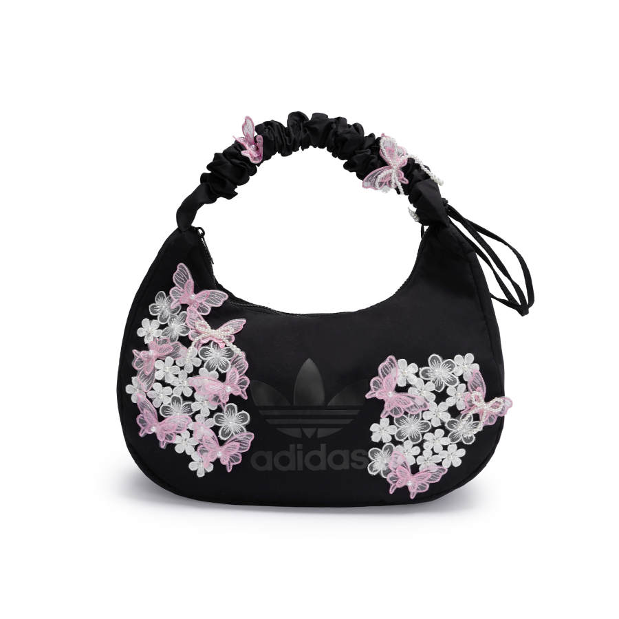 Adidas Originals Trefoil Fabric Brand Logo Symbol Handbag Regular Women's Black Pink White