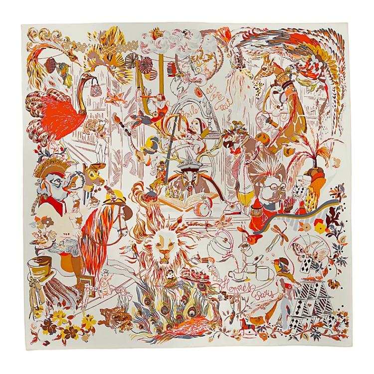 HERMES HERMES Silk Scarves Women's Multicolor
