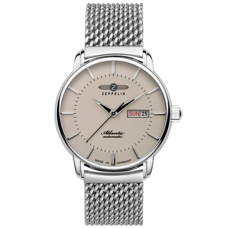 ZEPPELIN Mechanical Movement 50m Waterproof Men's Watches Watch 40mm Gray Dial Stainless Steel Case