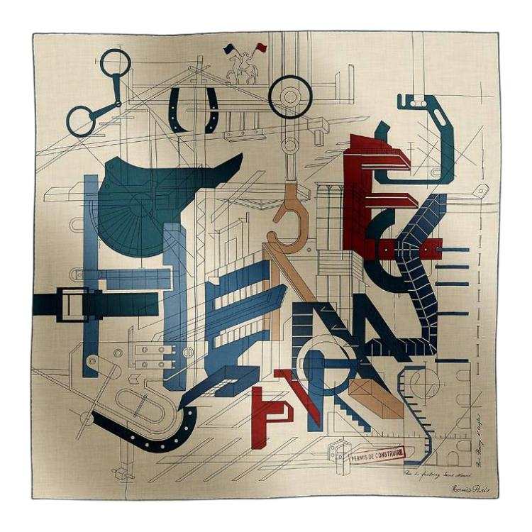HERMES HERMES Cashmere Knit Scarves Men's Bordeaux