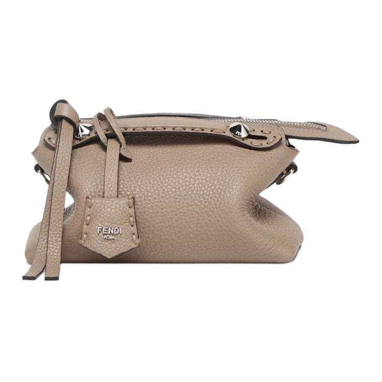FENDI Calfskin Shoulder Bag, Crossbody Bag, Handbag Mini Women's Gray