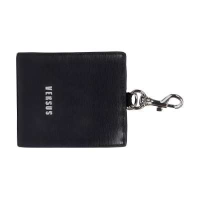 VERSUS Embossed Leather Wallet Men's Black