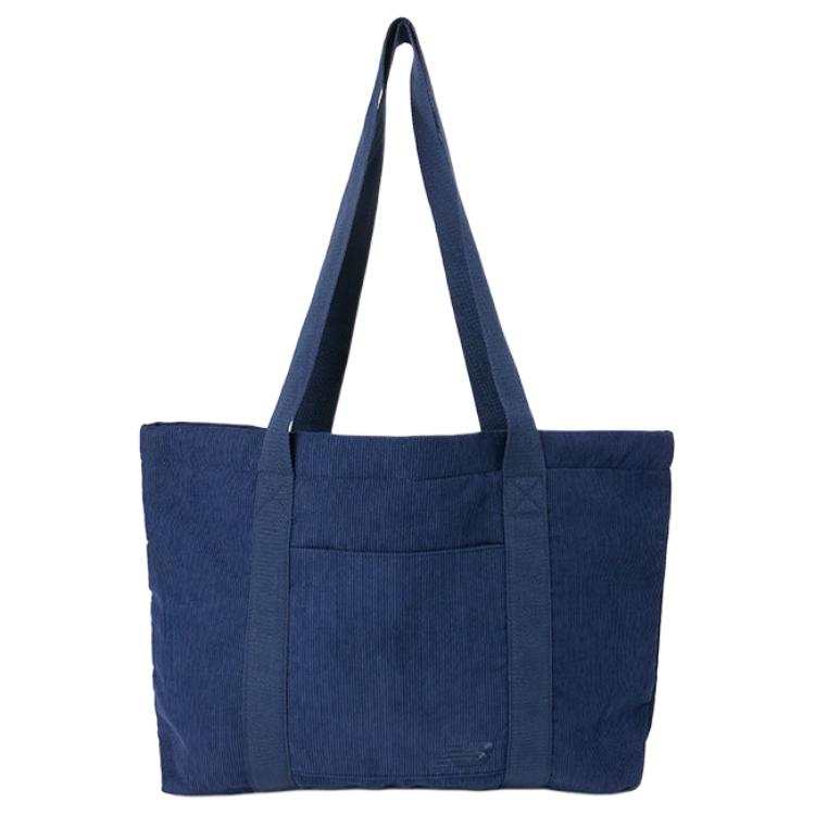 New Balance New Balance Corduroy Tote Bag, Shopping Bag, Shoulder Bag, Handbag Unisex Marine Blue