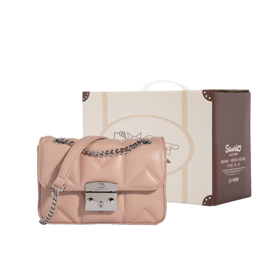 Sanrio Hello Kitty Synthetic Leather Crossbody Bag Shoulder Bag Regular Women's Pink Black/Khaki/Ecru