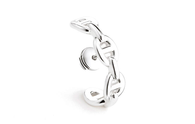 HERMES HERMES 925 Sterling Silver Earrings Women's Silver