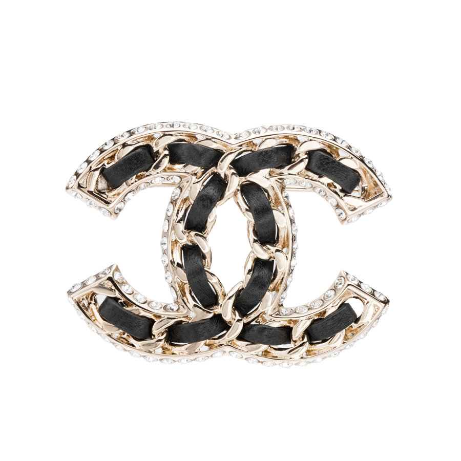 CHANEL Brooch Metal Brooches Women's Black